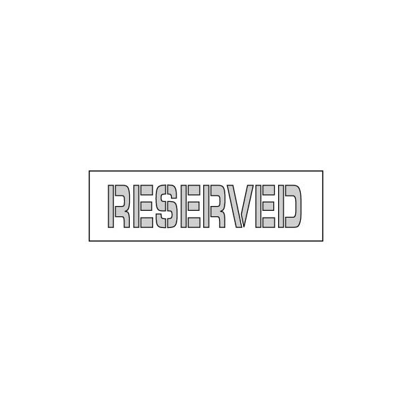 Parking Lot Stencil 58x8 - Reserved